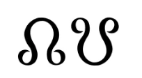 The North Node and South Node glyphs